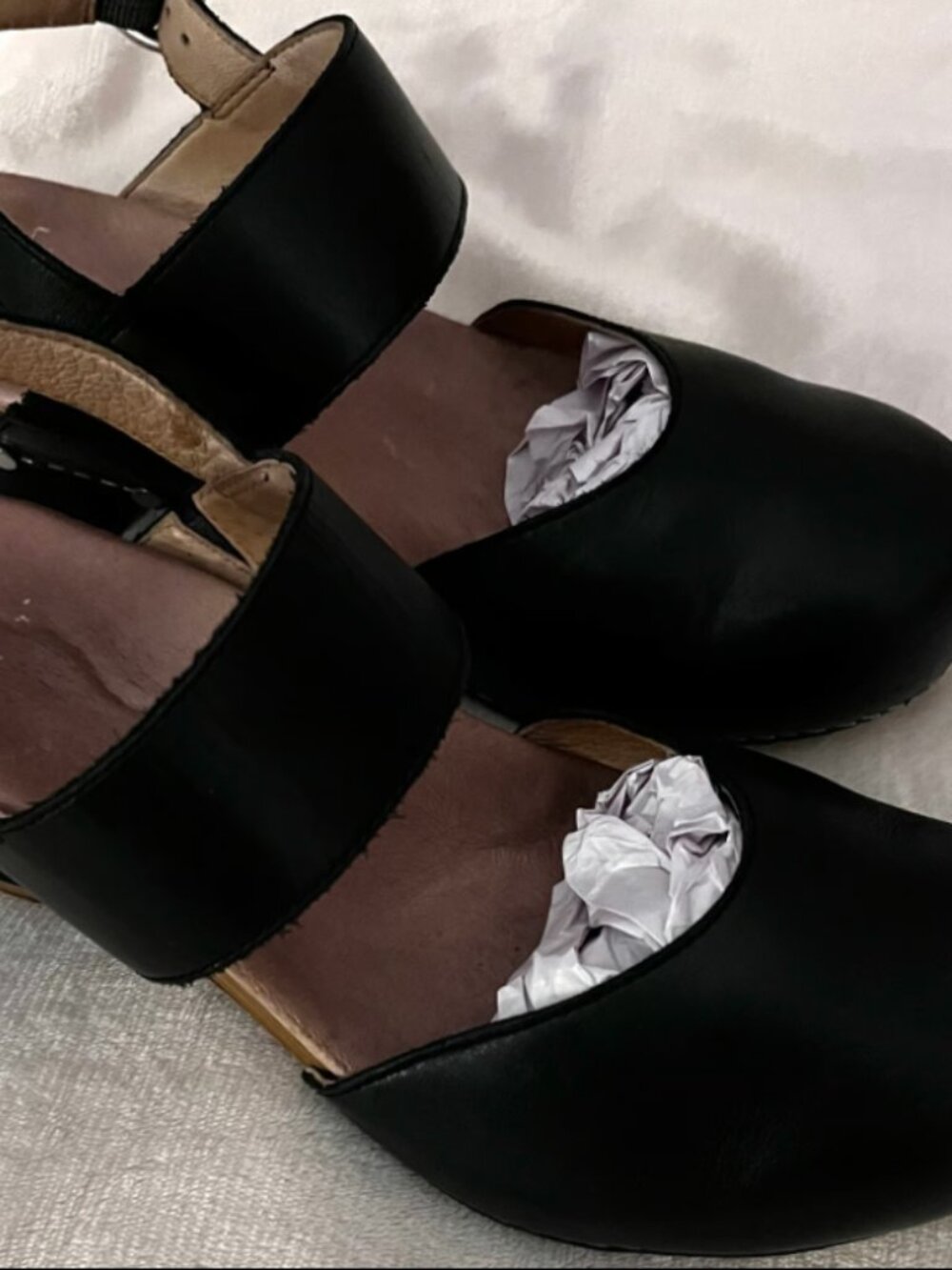 Dansko Malin Black Leather Closed Toe Clog Sandals 8.5 39